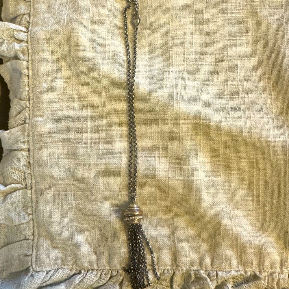 Silver, gold, and crystal Brighton necklace